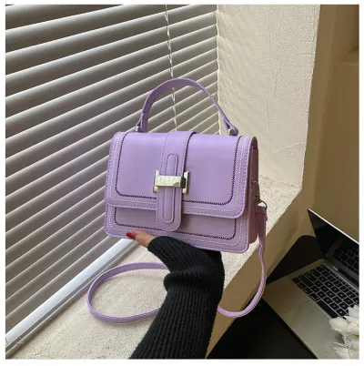 Urban Simplicity Flip Square PU Shoulder Bag Medium Soft Single Strap