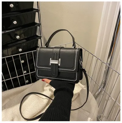 Urban Simplicity Flip Square PU Shoulder Bag Medium Soft Single Strap