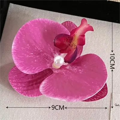 Women Fashion Halo Dyeing Phalaenopsis Floral Hair Claws