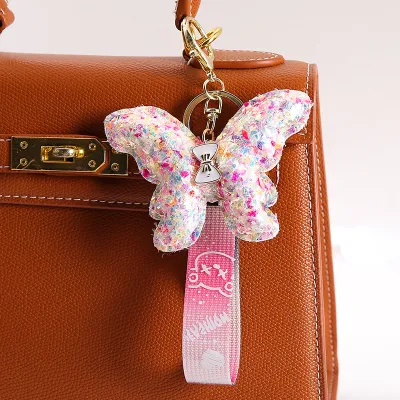 Fashion Sequin Butterfly Key Chain Pendant