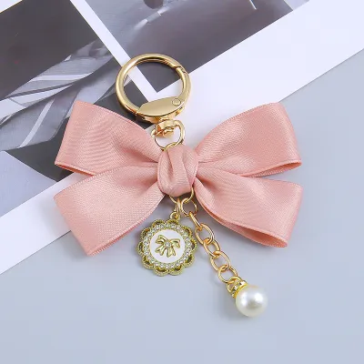 Fashion Ribbon Bow Pendant Keychain