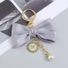 Fabric Bow Round-Grey