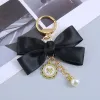 Fabric Bow Round-Black