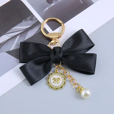 Fashion Ribbon Bow Pendant Keychain