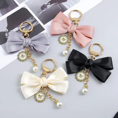 Fashion Ribbon Bow Pendant Keychain