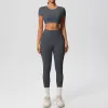 7105 Short Sleeve 7100 Trousers Suit-Graphite Grey