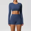 7104 Long Sleeve 7101 Shorts Suit-Badge Blue