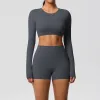 7104 Long Sleeve 7101 Shorts Suit-Graphite Grey