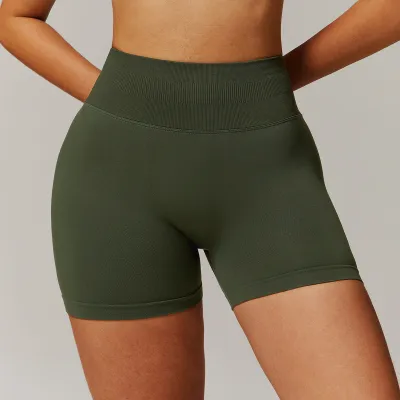 Women Yoga Seamless High Waist Sports Shorts