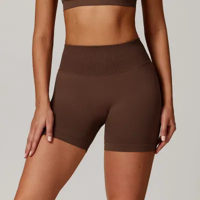 Women Yoga Seamless High Waist Sports Shorts