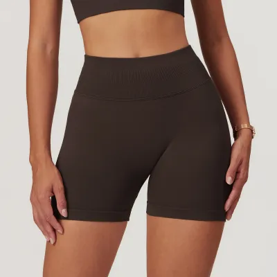 Women Yoga Seamless High Waist Sports Shorts