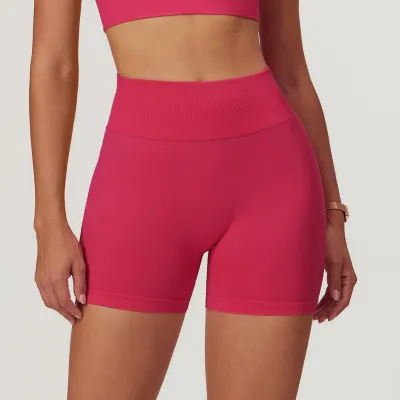 Women Yoga Seamless High Waist Sports Shorts