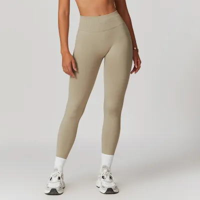 Women Seamless High Waist Yoga Leggings Solid Color Sports Bottoms
