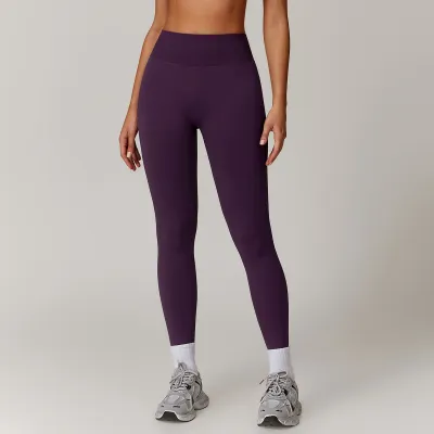 Women Seamless High Waist Yoga Leggings Solid Color Sports Bottoms