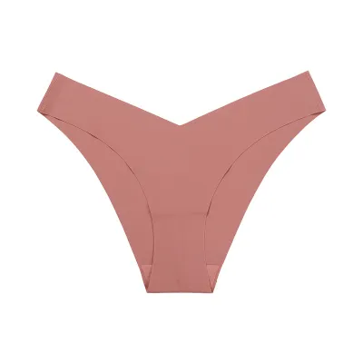 Women's Ice Silk Low Waist Solid Color Panties