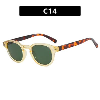 Fashion Oval Sunglasses PC Frame AC Lens