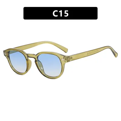 Fashion Oval Sunglasses PC Frame AC Lens