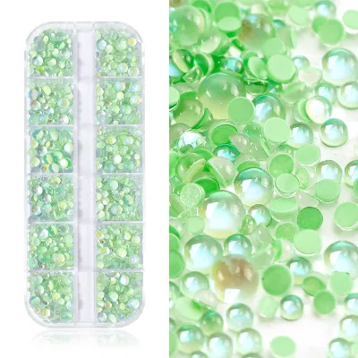 Women Minimalist 12-Grid Magic Mermaid Bead Nail Art Decoration