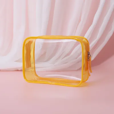 Women Simple Large Capacity Transparent PVC Waterproof Cosmetic Bag