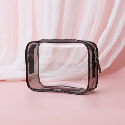 Women Simple Large Capacity Transparent PVC Waterproof Cosmetic Bag