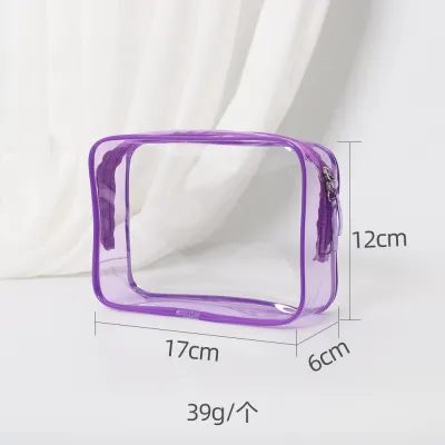 Women Simple Large Capacity Transparent PVC Waterproof Cosmetic Bag