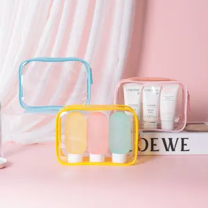 Women Simple Large Capacity Transparent PVC Waterproof Cosmetic Bag