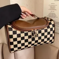 Wholesale Women Simple Transparent Waterproof Large Capacity PU Wash Cosmetic Bag