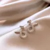 Silver Full Drill Cross Nail Earring 3920