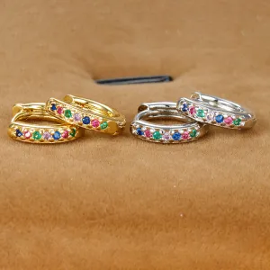 Women Fashion Simple Multicolor Hao Stone Earrings