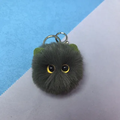 Women Cartoon Cute Plush Cat Ball Doll Keychain Pendant With Key