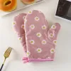 Microwave Oven Gloves [Small Wrinkled Chrysanthemum Pink 1pc]]