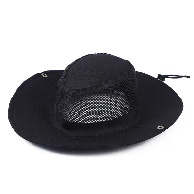 Men Outdoor Casual Camouflage Printed Mesh Breathable Cotton Bucket Hats