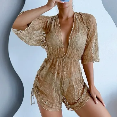Women Sexy Swimsuit Three-Piece Set Polyester Printing