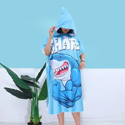 Wearable Bath Towel Adult Microfiber Absorbent Thick Printed Beach Towel