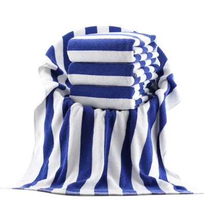 Adult Simple Strip Large Bath Towel