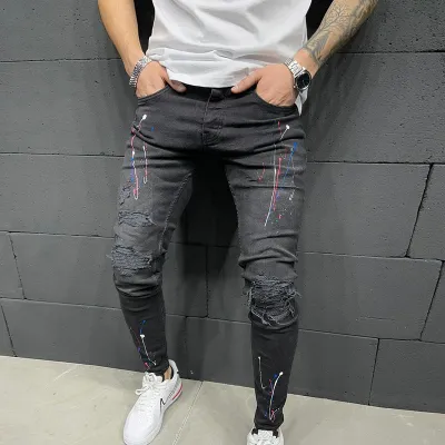 Wholesale Men Fashion Casual Retro Straight Jeans