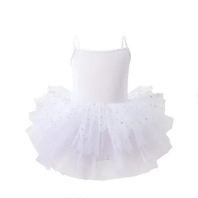 Kids Girls Solid Color Tutu Ballet Dress Nylon