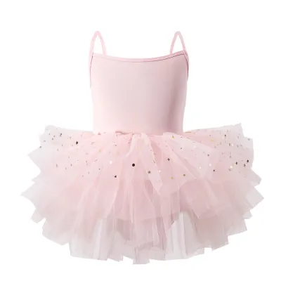Kids Girls Solid Color Tutu Ballet Dress Nylon