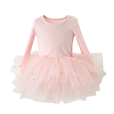 Kids Girls Solid Color Tutu Ballet Dress Nylon