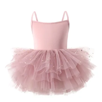 Ballet Sequin Tutu Skirt Kids Girls Dance Dress Pleated Sling