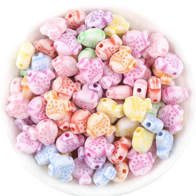 Multicolor Acrylic Marine Life Beads Bracelet Necklace Beaded DIY Jewelry Accessories Kids Toys