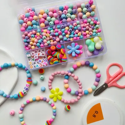Fashion Multicolor Frosted DIY Beads Accessories Set for Kids Toys