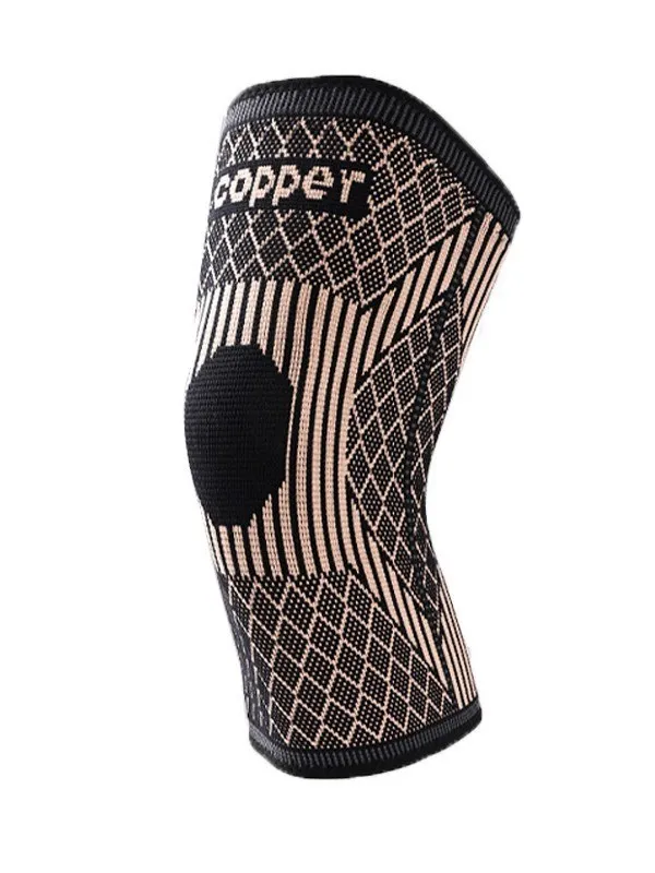 One Piece Copper Ion Fiber Nylon Knee Protector for Home Fitness