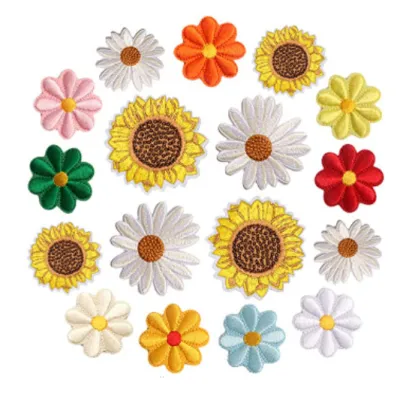 Sunflower Embroidery Cloth Sticker Decorative Accessories