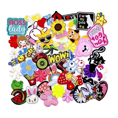Cartoon Floral Embroidery Cloth Stickers Diy Decoration Accessories