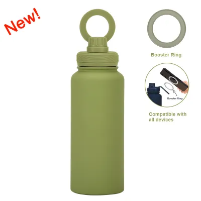 Mobile Phone Magnetic Bracket Water Cup Outdoor Large Capacity 1L Thermos Stainless Steel Sports Kettle Water Bottle