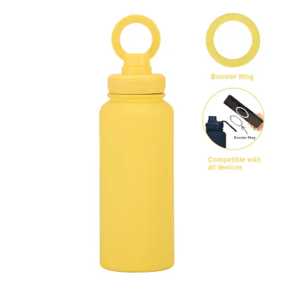 Mobile Phone Magnetic Bracket Water Cup Outdoor Large Capacity 1L Thermos Stainless Steel Sports Kettle Water Bottle