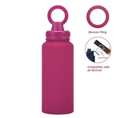 Mobile Phone Magnetic Bracket Water Cup Outdoor Large Capacity 1L Thermos Stainless Steel Sports Kettle Water Bottle