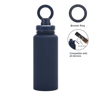 Mobile Phone Magnetic Bracket Water Cup Outdoor Large Capacity 1L Thermos Stainless Steel Sports Kettle Water Bottle