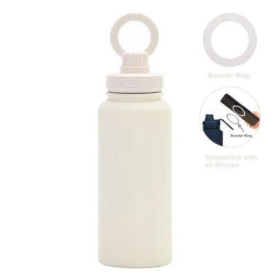 Mobile Phone Magnetic Bracket Water Cup Outdoor Large Capacity 1L Thermos Stainless Steel Sports Kettle Water Bottle